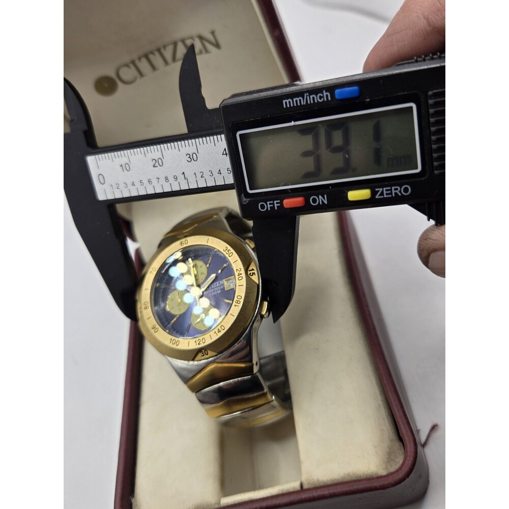 Citizen Promaster 39mm Chronograph Dive Watch + Box. New Battery. 7.25" Band - Picture 14 of 15